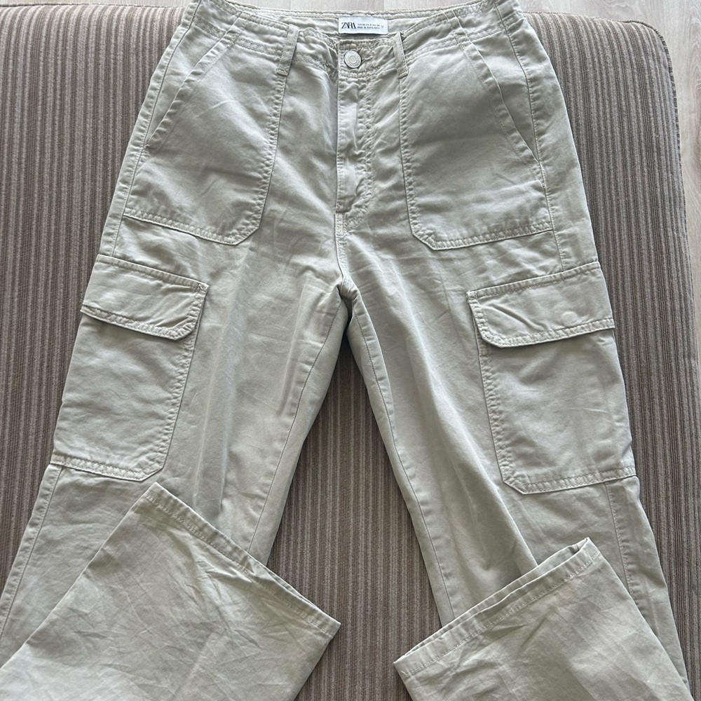 Zara tan cargo pants